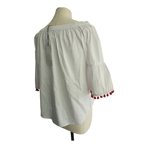 NWT Grand & Greene Embroidered Off Shoulder Boho Top Size Small - Picture 3 of 10